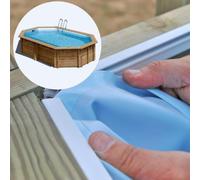 Liner compatible piscine Blooma Shala 365 x 548 H119 cm - bleu - 75/100ème
