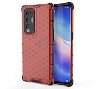 Liner Coque pour Oppo Find X3 Neo Housse, Étui de Protection en Caoutchouc TPU Souple Antichoc en Silicone [Renforcer la Version avec Quatre Angles] [Protection de la caméra] - Rouge