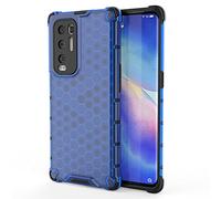 Liner Coque pour Oppo Find X3 Neo Housse, Étui de Protection en Caoutchouc TPU Souple Antichoc en Silicone [Renforcer la Version avec Quatre Angles] [Protection de la caméra] - Bleu