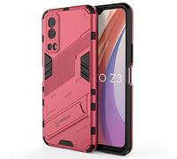LINER Coque pour Vivo Y72 5G/Vivo Y52 5G, Double Couche Renforcée Défense TPU Silicone Antichoc Armure Protection Housse, Étui avec Invisible Bracket et Support pour Vivo Y72 5G/Vivo Y52 5G - Rose