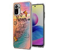 Liner Coque pour Xiaomi Redmi Note 10 4G/Redmi Note 10S, Ultra Mince Élégant en Silicone Souple Motifs Colorés Coque Brillante Antichoc Anti-Rayures, TPU Gel Etui Résistant - Papillon rêve