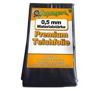 Liner de bassin en PVC 12 m x 6 m 0,5 mm noir, bâche pour le bassin de jardin