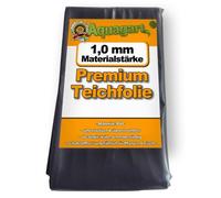 Liner de bassin en PVC 4 m x 2 m 1,0 mm, noir, bâche pour le bassin de jardin