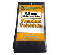 Liner de bassin en PVC 6 m x 4 m 0,5 mm noir, bâche pour le bassin de jardin