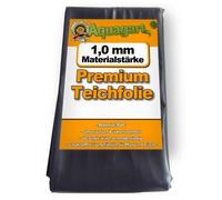 Liner de bassin en PVC 6 m x 4 m 1,0 mm, noir, bâche pour le bassin de jardin