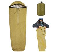 Liner de Sac de Couchage ultraliers, 83x28 Pouces en Nylon en Nylon Camping lignées Sac Couchage avec hotte à Cordon, Sommeil Voyage étanche pour extérieur (Style 1)