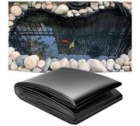 Liner d'étang,Liner préformé pour étang de jardin, Revêtement de bassin en PEHD noir, plusieurs tailles, épaisseur 0,12 mm, flexible, imperméable et résistant, for bassins à poissons(2x5m(6.6x16.4ft))