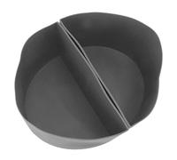 Liner en silicone réutilisable pour mijoteuse, 6 QT (5,7 L), séparateur 2 compartiments - Anti - fuites et résistant à la chaleur, facile à nettoyer, cuisson simultanée pour (Grise)