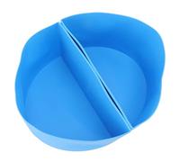 Liner en silicone réutilisable pour mijoteuse, 6 QT (5,7 L), séparateur 2 compartiments - Anti - fuites et résistant à la chaleur, facile à nettoyer, cuisson simultanée pour (Bleue)