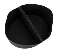 Liner en silicone réutilisable pour mijoteuse, 6 QT (5,7 L), séparateur 2 compartiments - Anti - fuites et résistant à la chaleur, facile à nettoyer, cuisson simultanée pour (Noire)