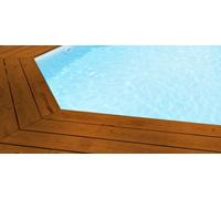 Liner piscine 75/100 blanc pour piscine Hexagonale