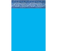 Liner Piscine 75/100 Bleu foncé frise Carthage 6.10 x 3.70m H1.20m