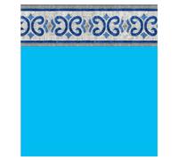 Liner Piscine 75/100 Bleu foncé frise Oxford 5.50 x 3.70m H1.20m