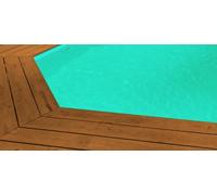 Liner piscine 75/100 turquoise pour piscine Hexagonale