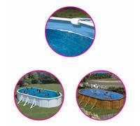 Liner piscine acier Gre ovale fixation overlap Dimension - 7,30 x 3,75 x h1,20m