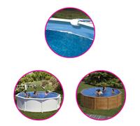 Liner piscine acier Gre ronde pour fixation overlap Dimension - 4,00 x h0,90m, Coloris - Bleu uni, Type d’accroche - Overlap