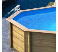 Liner piscine bois ovale Azteck 4.00 x 8.90 x 1.40 m