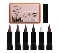 Liner pour les yeux pour femmes matures | 6 couleurs maquillage longue durée - Crayon des yeux naturel longue durée, pour adolescents, hommes, femmes plus âgées, Halloween, rendez-vous, performance