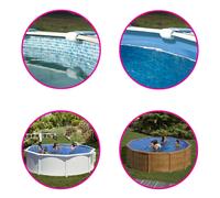 Liner pour piscine acier Gre ronde fixation avec profil d'accrochage - 4,60 x h1,32m - Bleu uni - Jonc d'accrochage