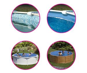 Liner pour piscine acier Gre ronde fixation avec profil d'accrochage - 4,60 x h1,32m - Mosaique - Jonc d'accrochage