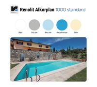 Liner PVC armé 150/100e Uni Standard Alkorplan 1000 Blanc l. 1,65 m L. 25,00 m 41,25 m²