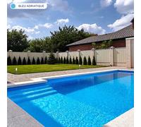 Liner PVC armé Alkorplan 2000 VERNI Uni (150/100e) - Bleu Adriatique - 1,65 x 25 m