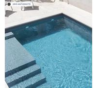 Liner PVC armé Alkorplan 2000 VERNI Uni (150/100e) - Gris anthracite - 2,05 x 25 m