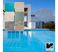 Liner PVC armé Renolit Alkorplan Vogue (200/100e) - Nordic - Gris et métal Onix -
