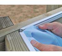 Liner seul bleu pour piscine bois carrée Carra 3,05 x 3,05 x 1,19 m - Gré