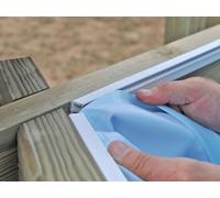 Liner seul bleu pour piscine bois carrée City 2,25 x 2,25 x 0,68 m - Gré