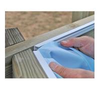 Liner pour piscine bois Sunbay octogonale allongée Modèle - Orange - 7,55 x 4,56 x h1,46m