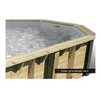 Liner seul pour piscine bois Linéa 8,00 x 5,00 x 1,40 m Gris