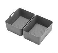 Liner Silicone Friteuse à Air 2pcs Antiadhésif(Gray) | Silicone , supporte 230°C, ne brûle pas, sûr pour aliments, long terme