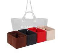 LinerLink Organisateur de sac pour Chanel Deauville Sac moyen (taille du sac : 39 x 30 x 22 cm) | Organisateur de sac fait à la main | Insert de sac personnalisé | Doublure de sac en feutre de 2 mm |