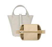 LinerLink Organiseur de sac pour Hermes Picotin PM 18 (13 x 18 x 18 cm) | Insert de sac personnalisé fait à la main | Doublure de sac en feutre de 2 mm | Façonneur de sac à main pour femme (marron,