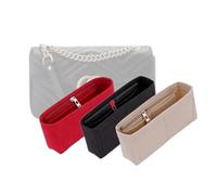 LinerLink Organiseur de sac pour mini sac Gucci Marmont (22 x 13 x 6 cm) | Insert de sac personnalisé fait à la main | Doublure de sac en feutre de 2 mm | Façonneur de sac à main pour femme (beige,