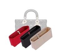 LinerLink Organiseur de sac pour petit sac Dior D-Joy (22 x 12 x 6 cm) | Insert de sac personnalisé fait à la main | Doublure de sac en feutre de 2 mm | Façonneur de sac à main pour femme (beige,