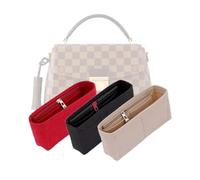 LinerLink Organiseur de sac pour sac à bandoulière LV Croisette (25 x 17 x 9,5 cm) | Insert de sac personnalisé fait à la main | Doublure de sac en feutre de 2 mm | Façonneur de sac à main pour femme