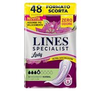 LINES Absorbants pour incontinence à lumière normale SPECIALIST LADY, 4 paquets de 12 pièces, 48 unités