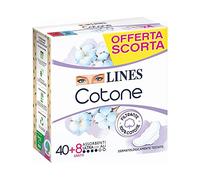 Lines Coton Ultra Absorbant avec ailes, Pack court x 40 + 8