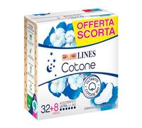 Lines Coton Ultra Nuit avec Ailes, Pack Escorte de 40 Serviettes