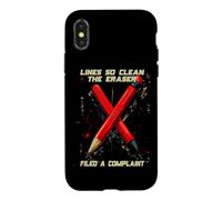 Lines So Clean The Eraser Filed A Complaint Coque pour iPhone X/XS