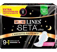 Lines Soie Ultra Extra Nuit X9 Pièces +1 Offert