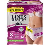 Lines Specialist - Culottes absorbantes pour fuites urinaires 8 pièces Taglia M