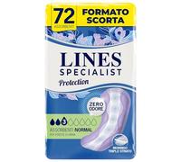 Lines Specialist Lot de 72 serviettes hygiéniques pour incontinence légère extra