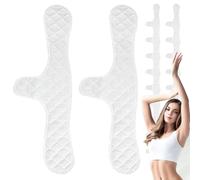 Linesco de soutien-gorge en coton - 20 pièces sous coussinets pour absorbeurs de sueur de sein, insert de sous-vêtements doux réutilisable pour la gestion quotidienne du trajet