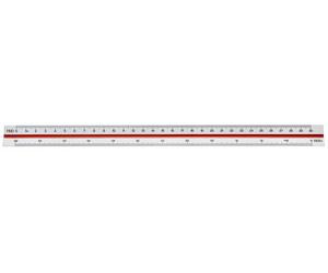 Linex 100:500 300mm Triangular Scale Rule - White 100:500 Triangular