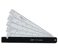 Linex 100411000 FS 1000 réducteur de compartiments dans un étui en cuir synthétique 5 échelles de 15 cm avec 22 divisions différentes