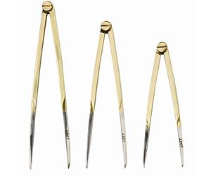 LINEX 100411016 Compas droit 83001 175 mm Tête en laiton, branche en acier, double joint