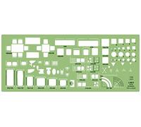 Linex 100414273 Architecte Pochoir de planification avec picots à encre Transparent/vert